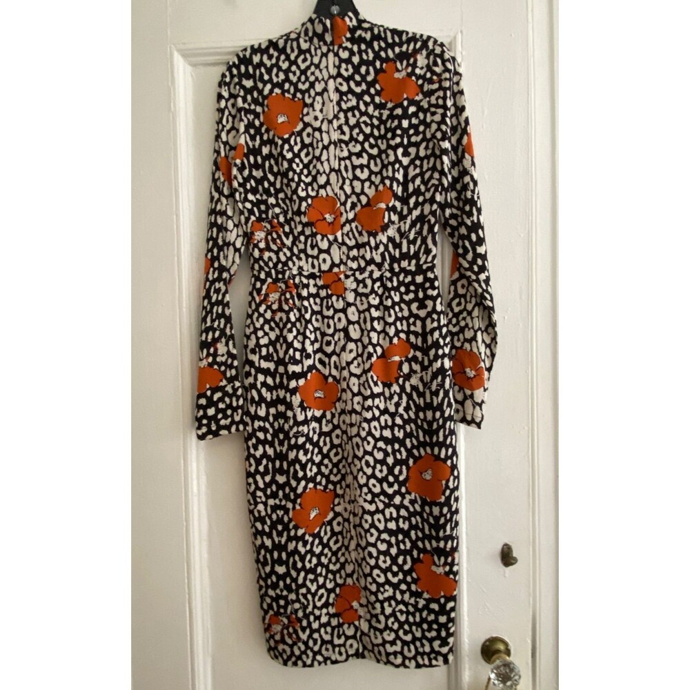 Essentiel Antwerp Silk Leopard Floral KABBEY Dress Size 38 (4) - Long Sleeve - Picture 2 of 16